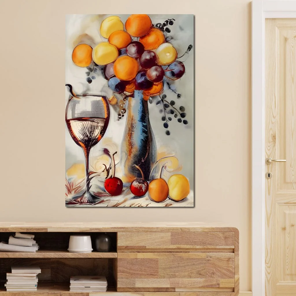 Abstract Wine & Flowers 03 - Image 3