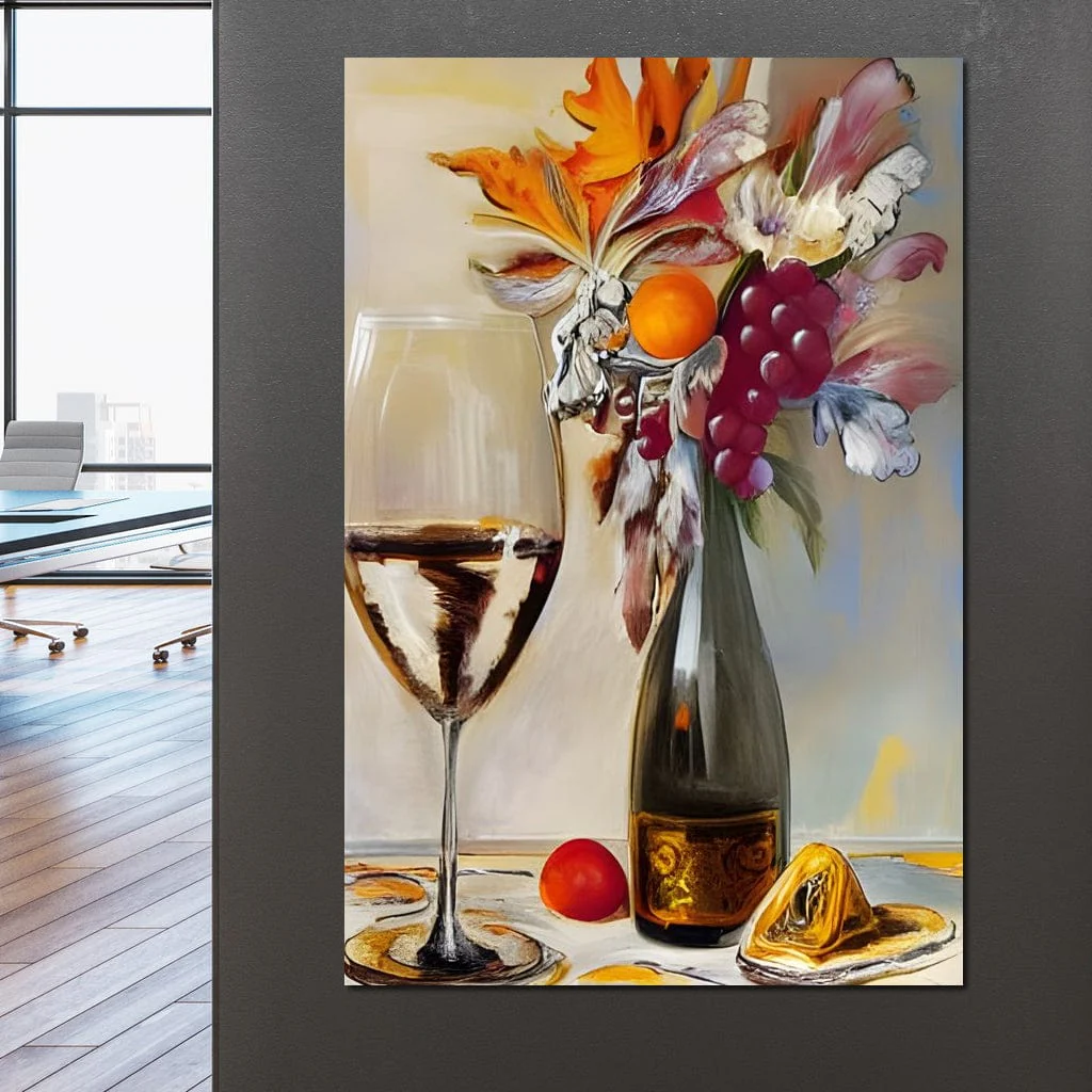 Abstract Wine & Flowers 05 - Image 4