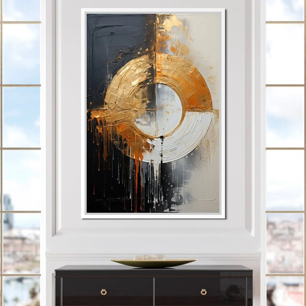 Abyssal Echoes in Gold Abstract - Tanni Cylon - Image 2