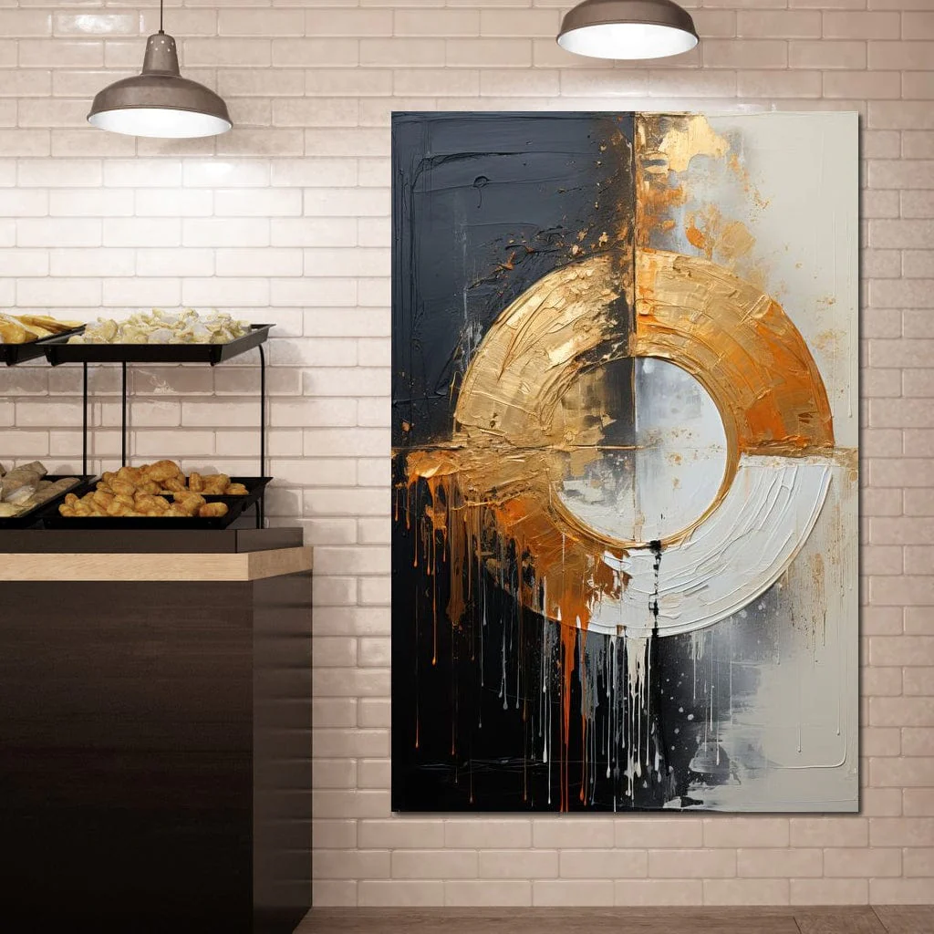 Abyssal Echoes in Gold Abstract - Tanni Cylon - Image 8