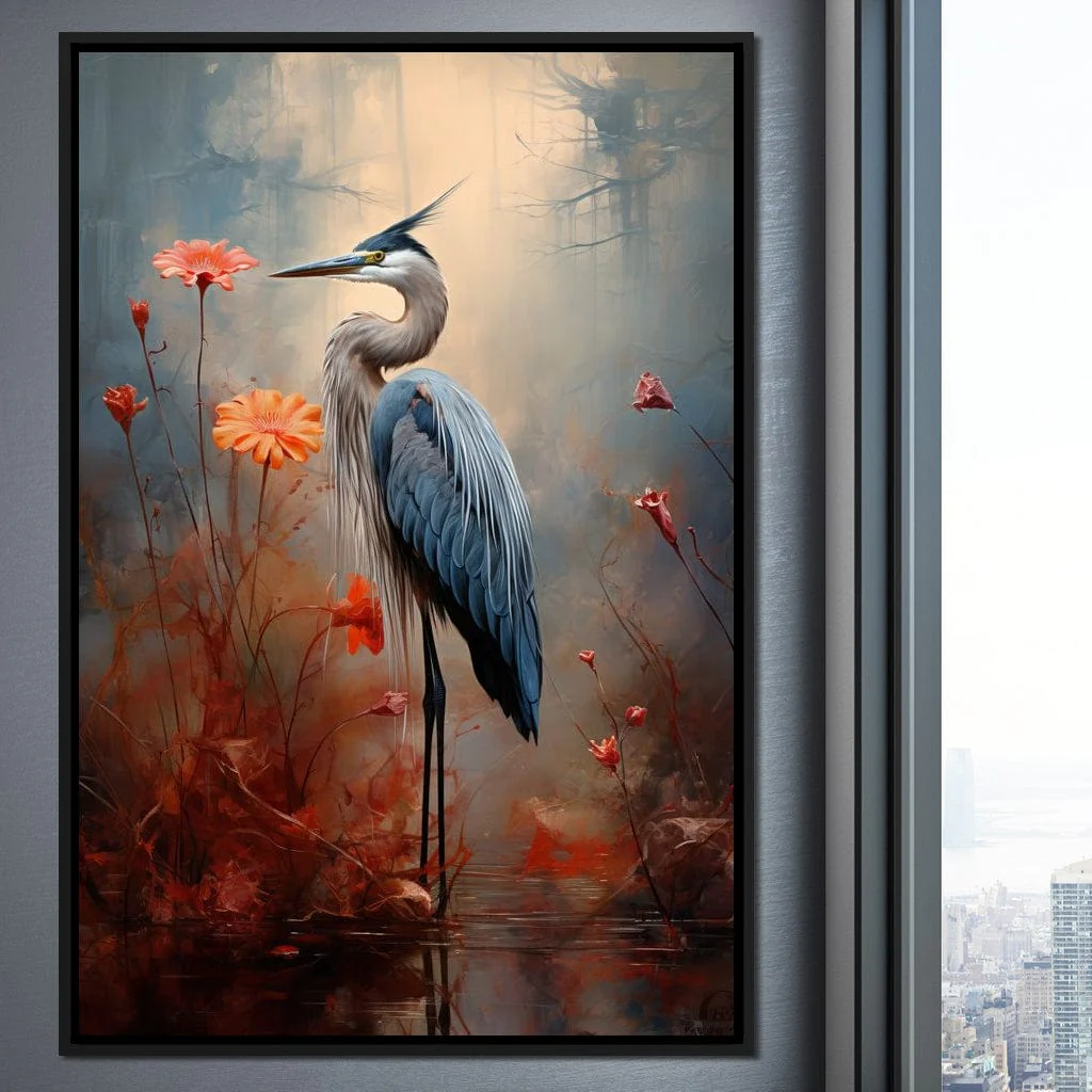 Autumn Heron Feathered Dawn - Image 11