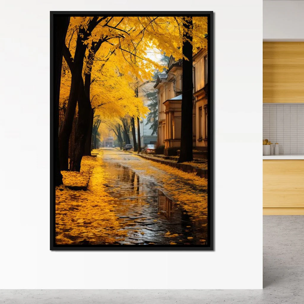 Autumn Leaves Along the City Road - Image 11