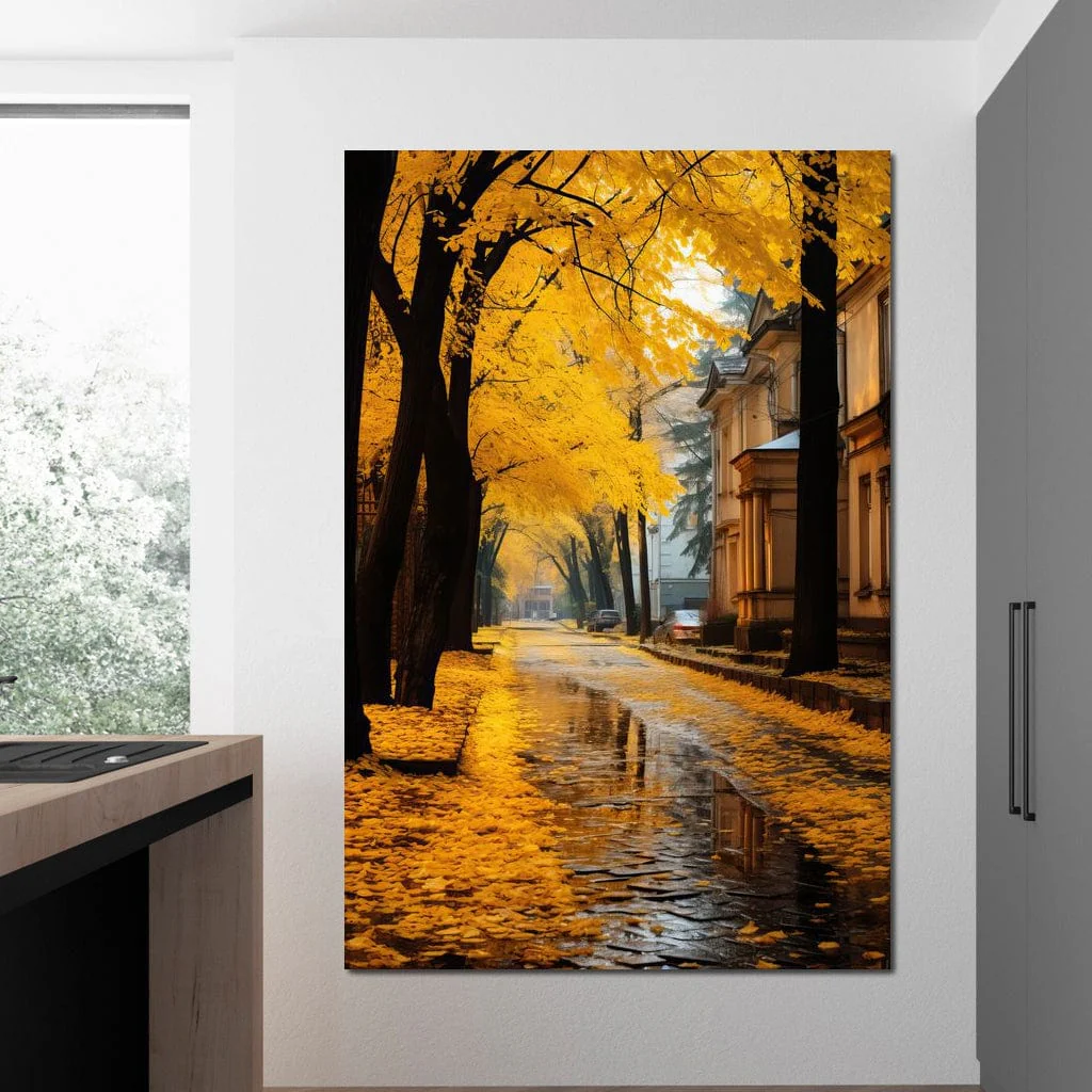 Autumn Leaves Along the City Road - Image 9