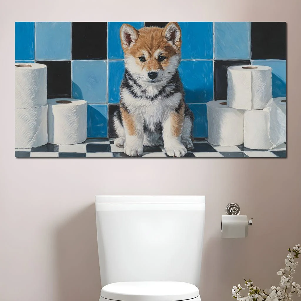 Bathroom Puppy Mischief - Image 9