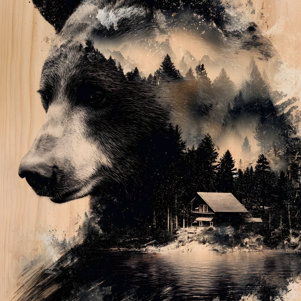 Bear Forest Cabin Reflections - Image 14