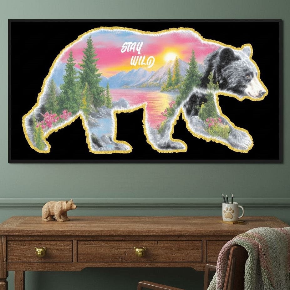 Bear Silhouette Mountain Sunset - Image 3