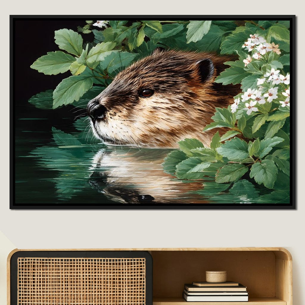 Beaver Reflection by the Lake - Image 2