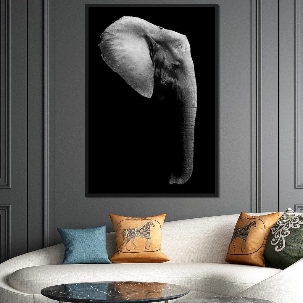 Black and White Elephant Head - Image 11