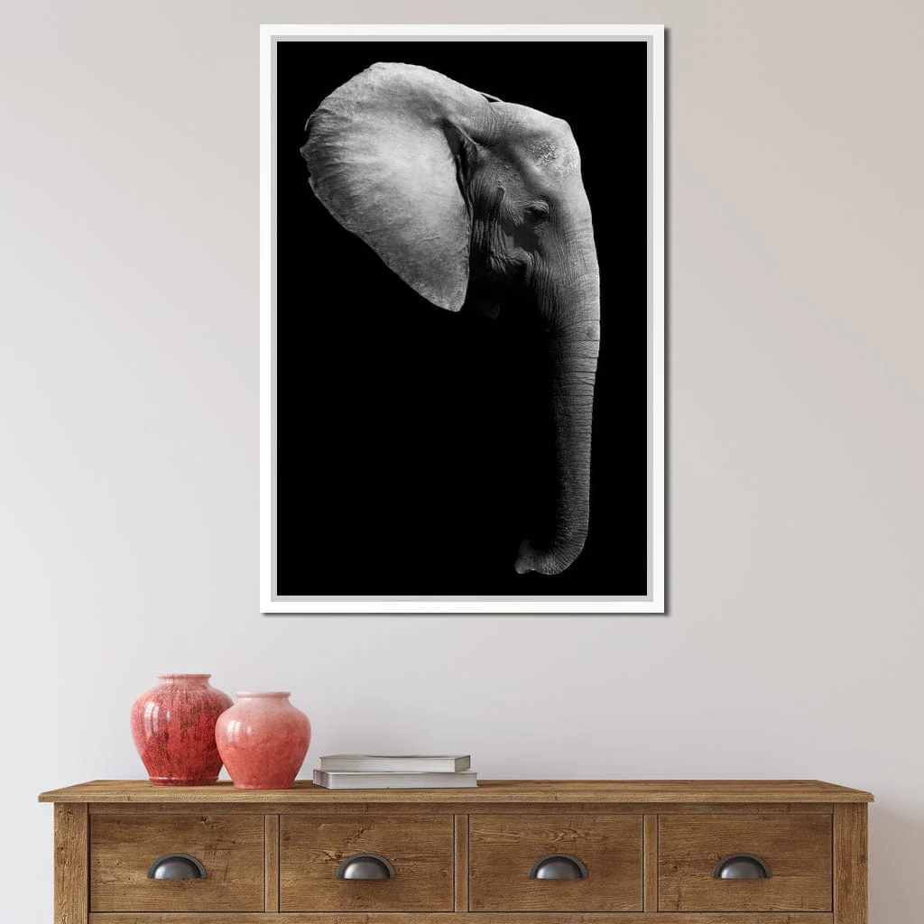 Black and White Elephant Head - Image 14