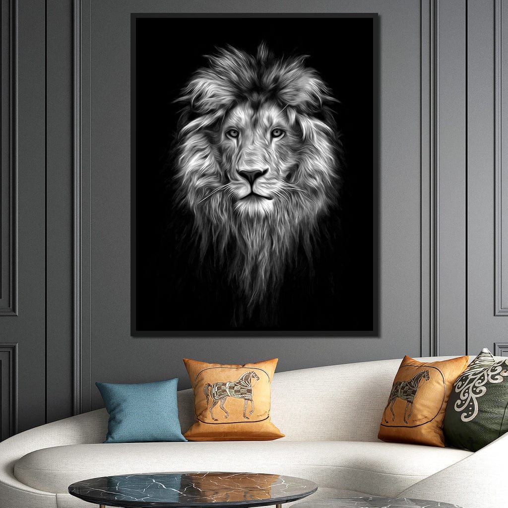 Black and White Lion Face - Image 9