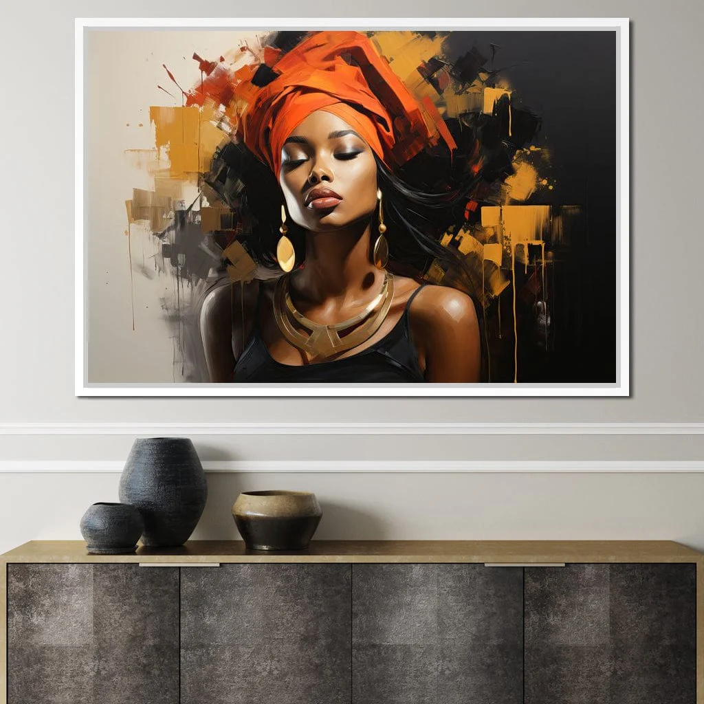 Black Gold Fashion Portrait - Image 10