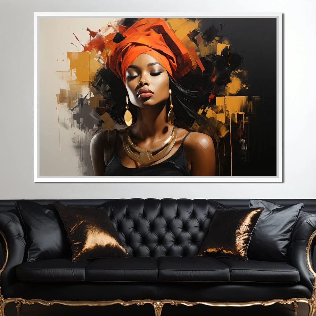 Black Gold Fashion Portrait - Image 11