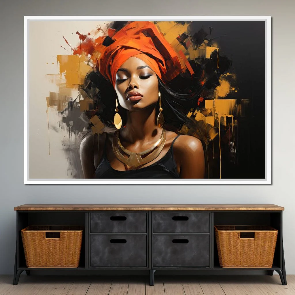 Black Gold Fashion Portrait - Image 12