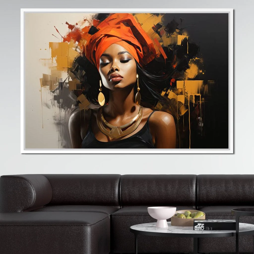 Black Gold Fashion Portrait - Image 9