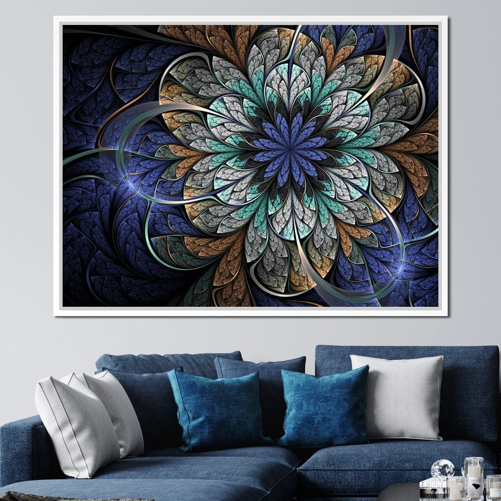 Blue and Gold Fractal Flower - Image 12