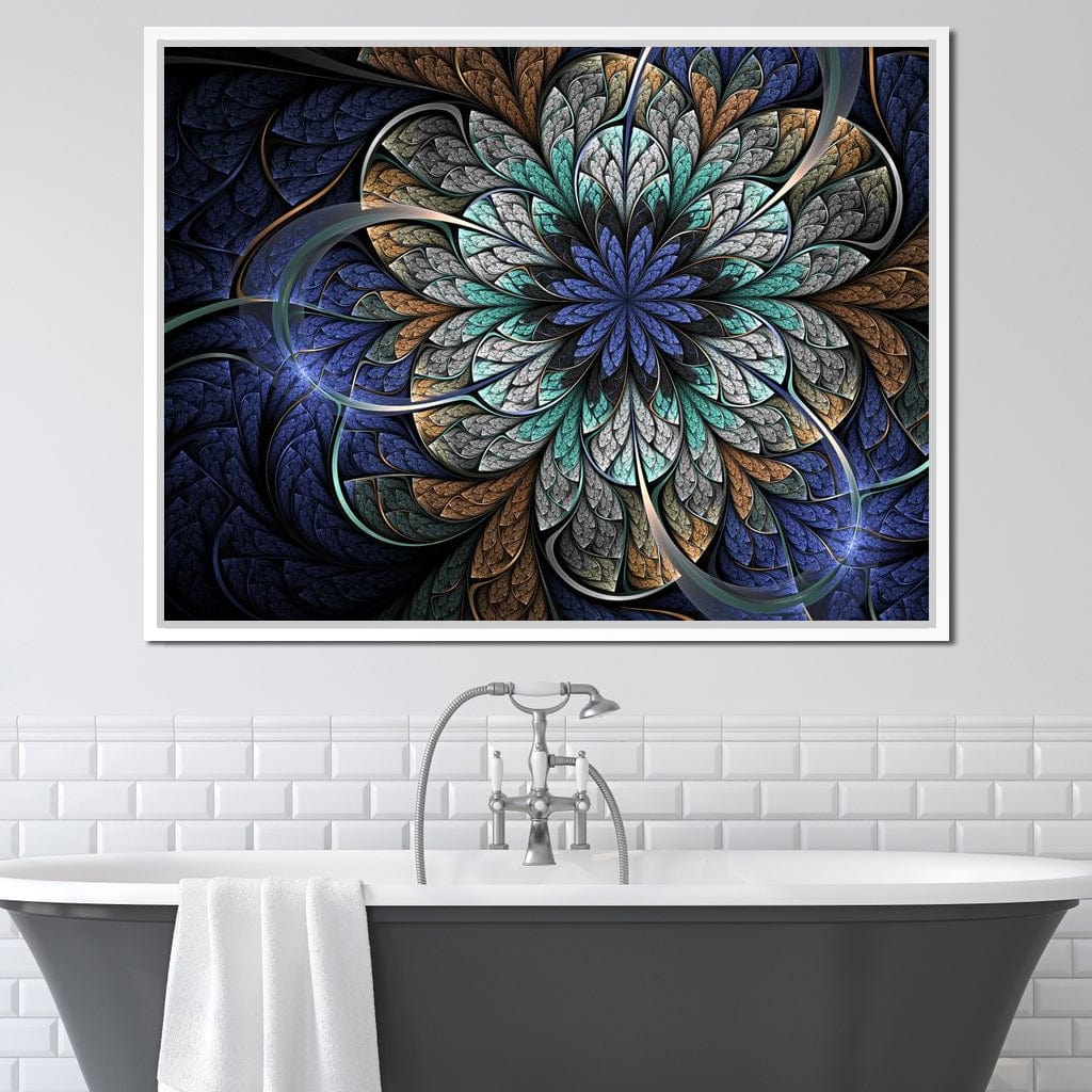 Blue and Gold Fractal Flower - Image 13