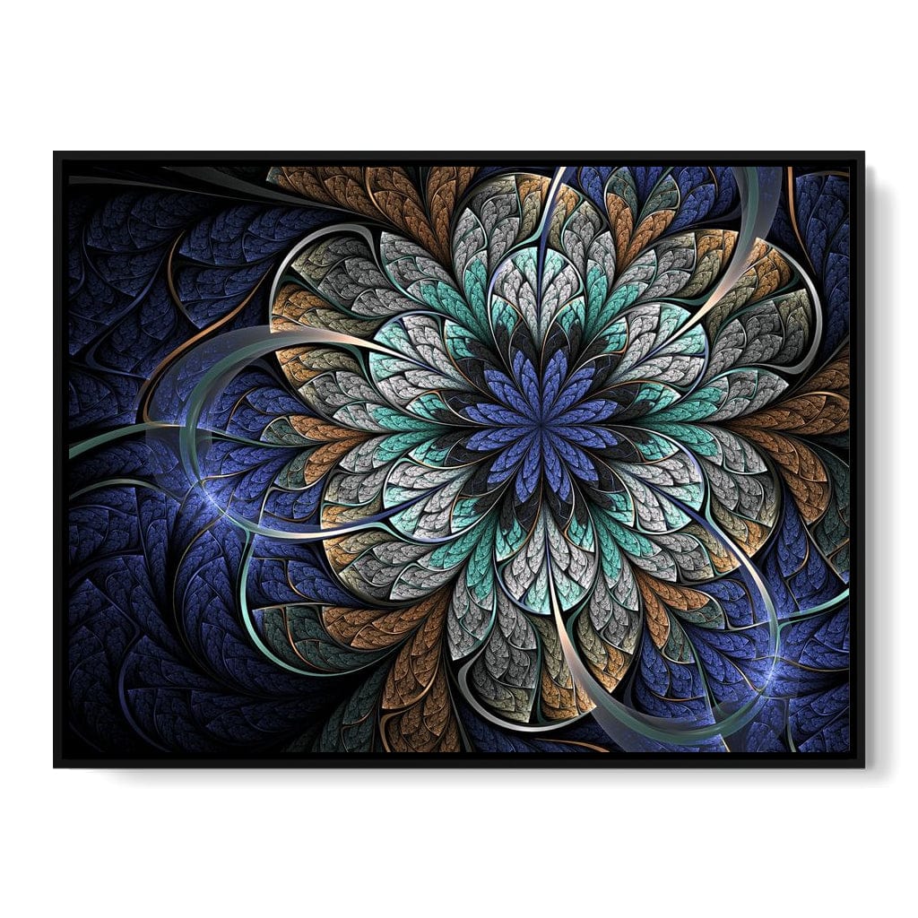 Blue and Gold Fractal Flower - Image 17