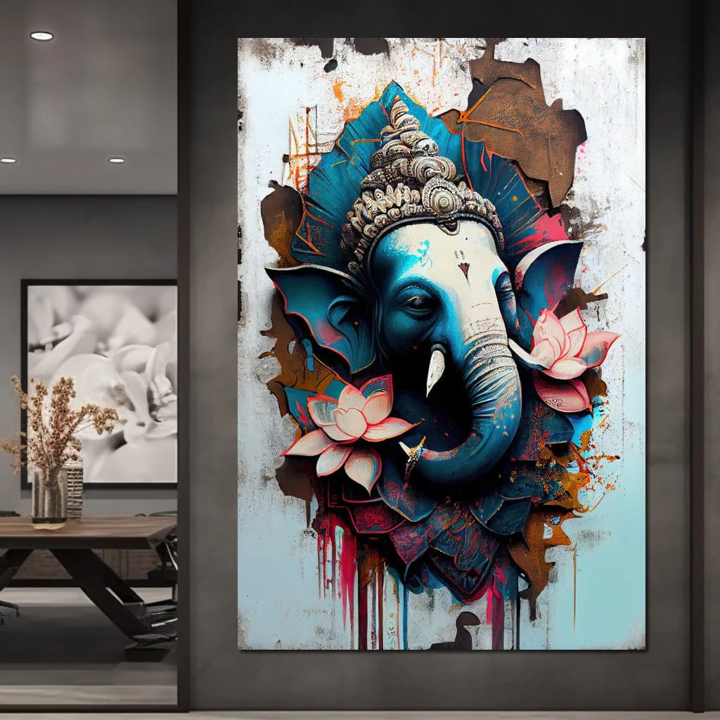 Blue Ganesh Portrait - Image 8