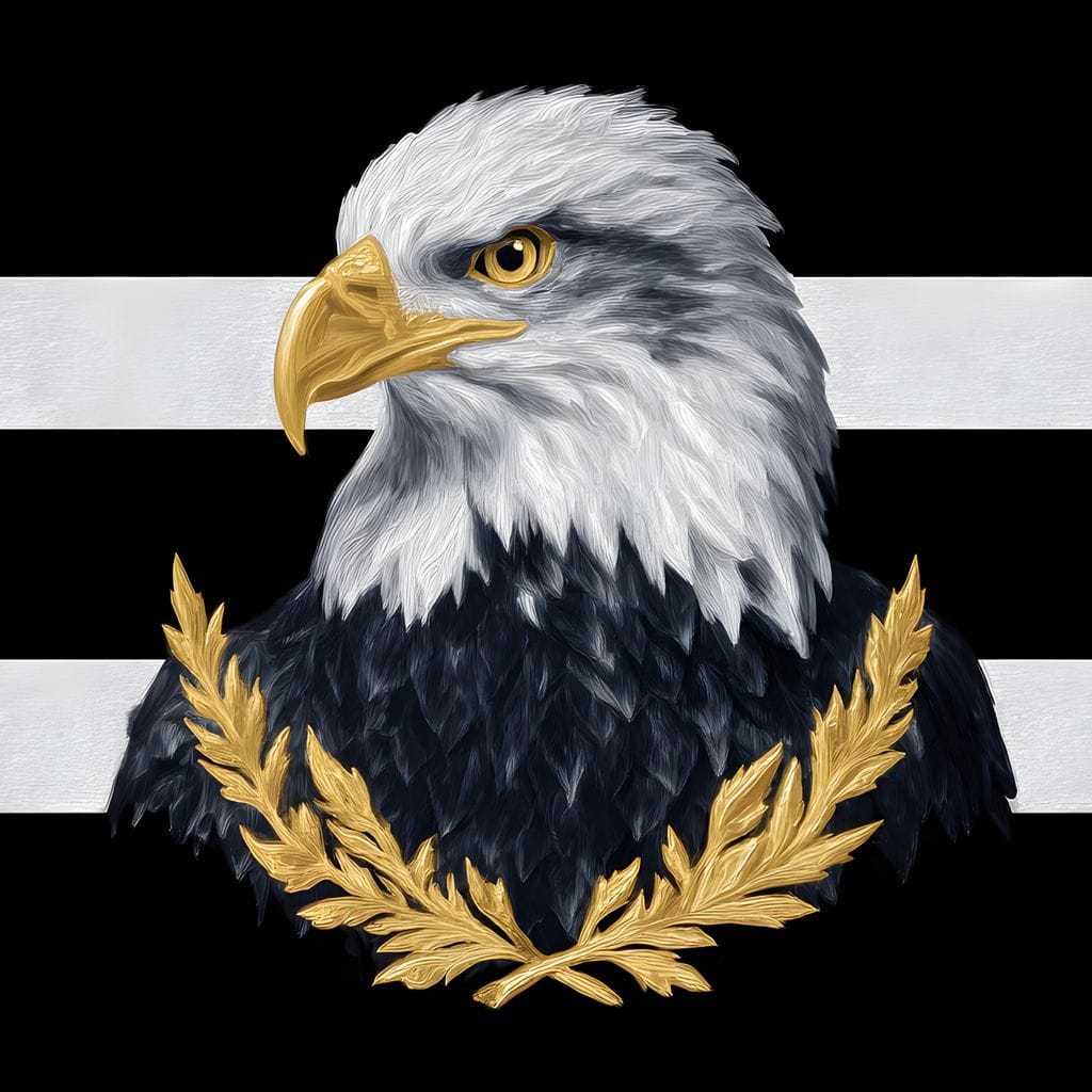 Bold Bald Eagle Stripes Gold Laurel - Image 15