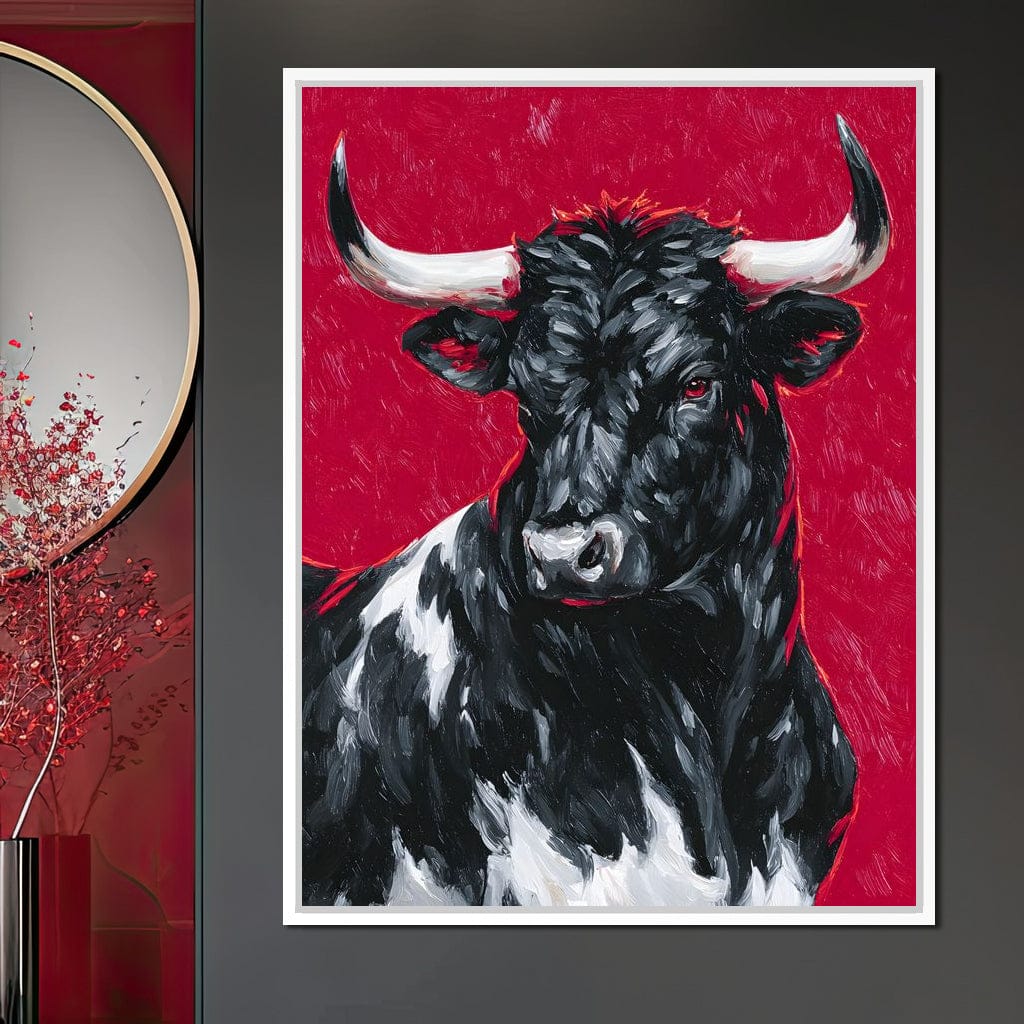 Bold Horned Bull Portrait - Image 13