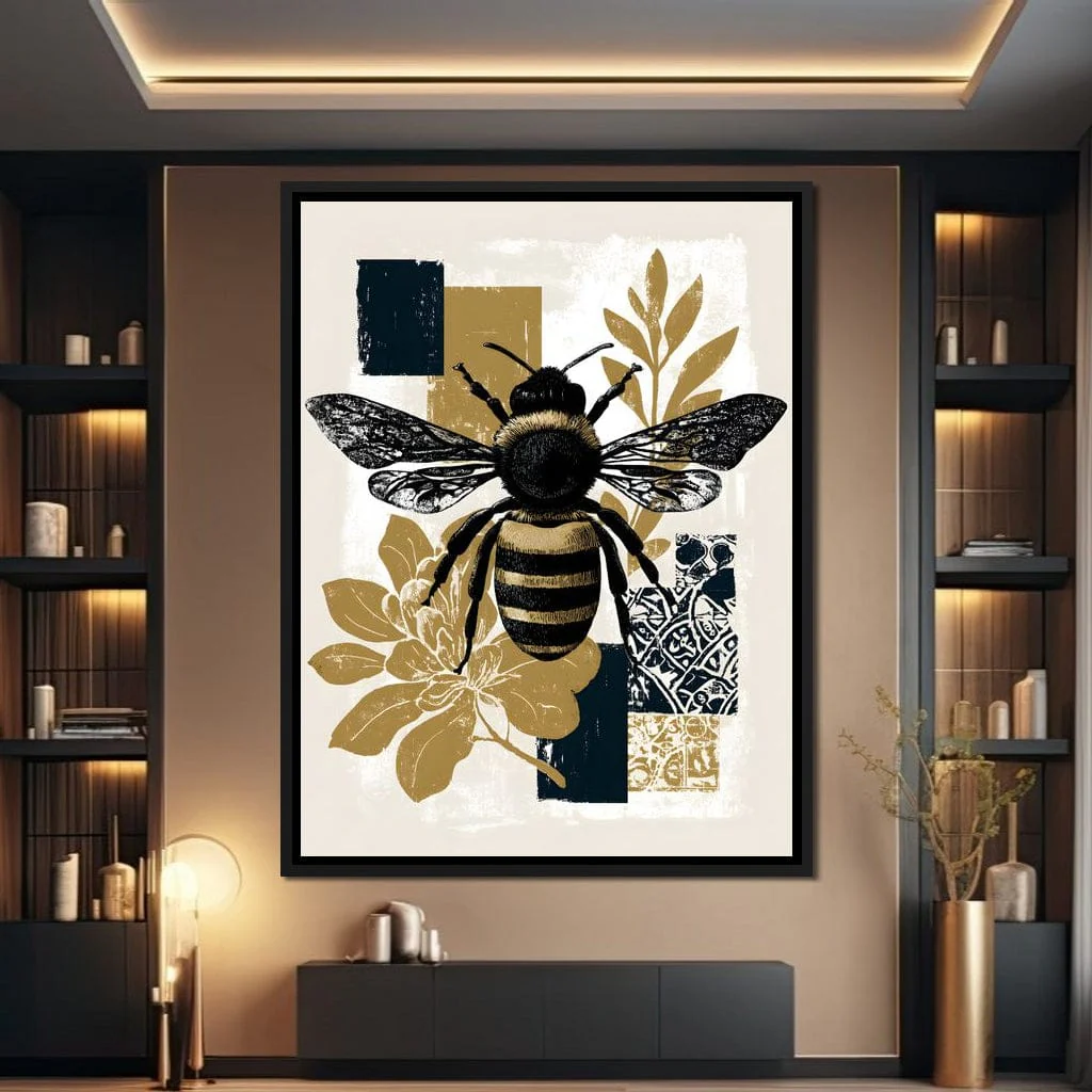Botanical Bumblebee Collage
