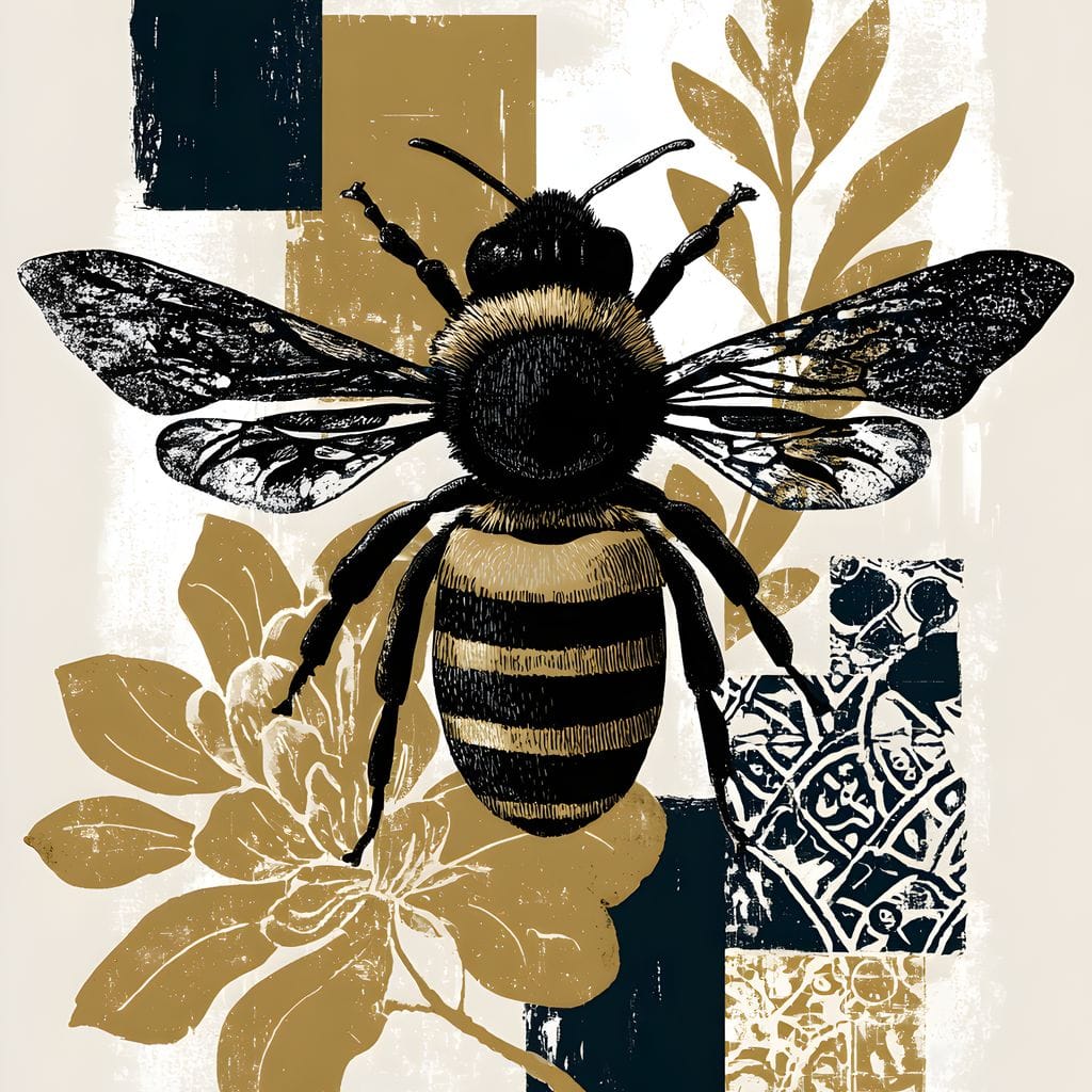 Botanical Bumblebee Collage - Image 13