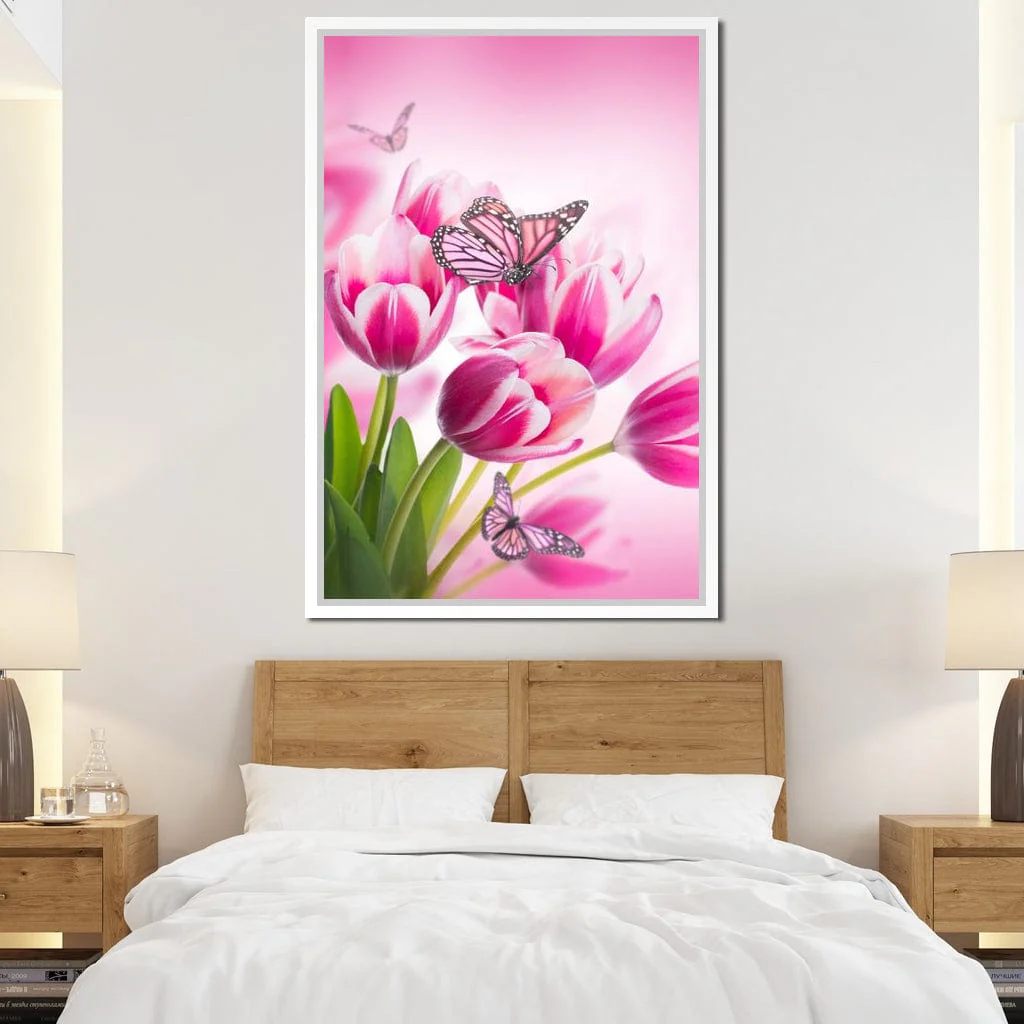 Bouquet of Pink Tulips & Butterflies - Image 15
