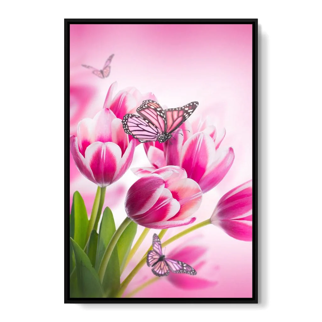 Bouquet of Pink Tulips & Butterflies - Image 20