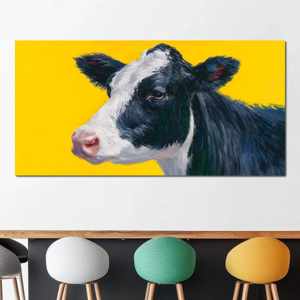 Bovine Dreams on Bright Yellow - Image 5