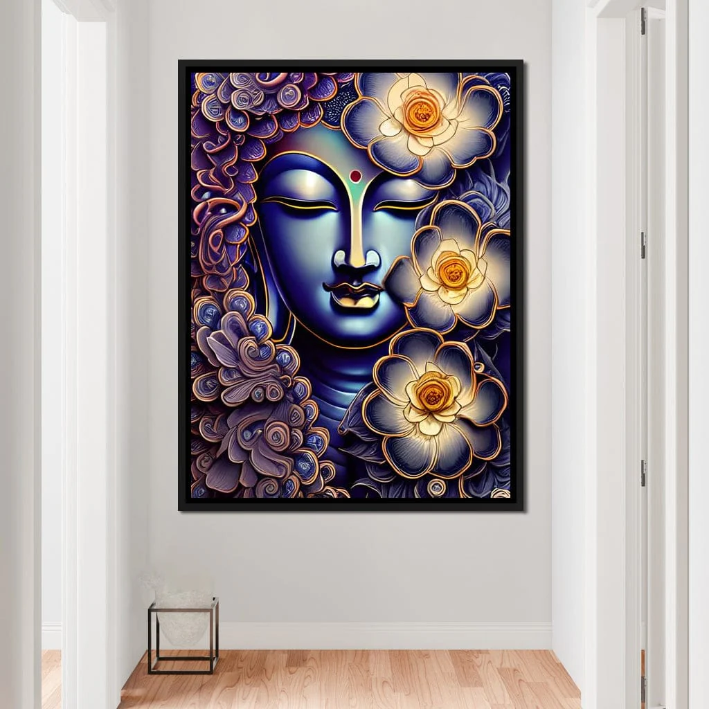 Buddha & Flowers Purple - Image 6