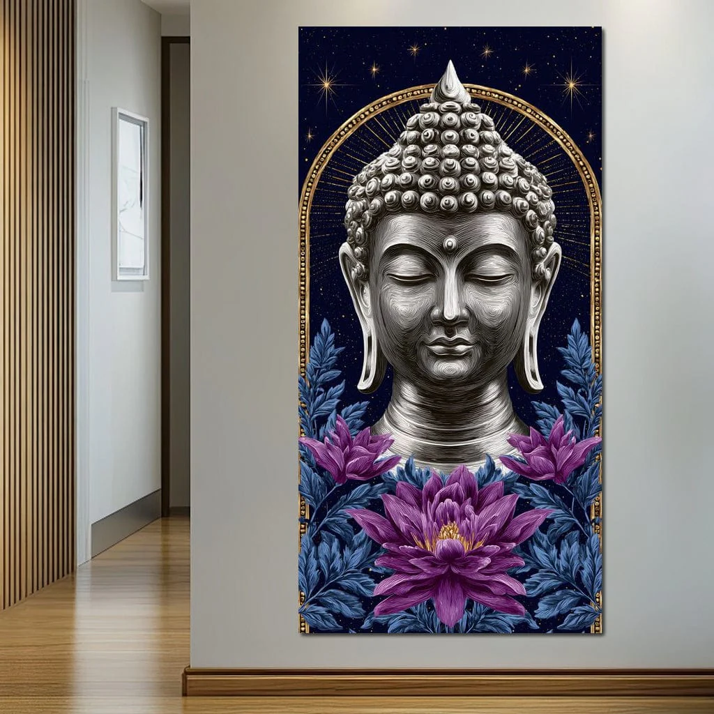Buddha Lotus Radiance Under Stars - Image 7