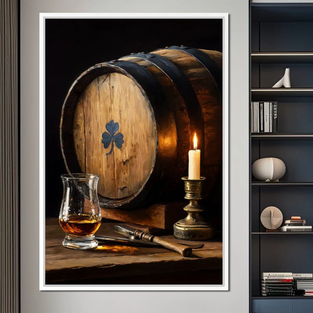 Candlelit Irish Whiskey Barrel - Image 4