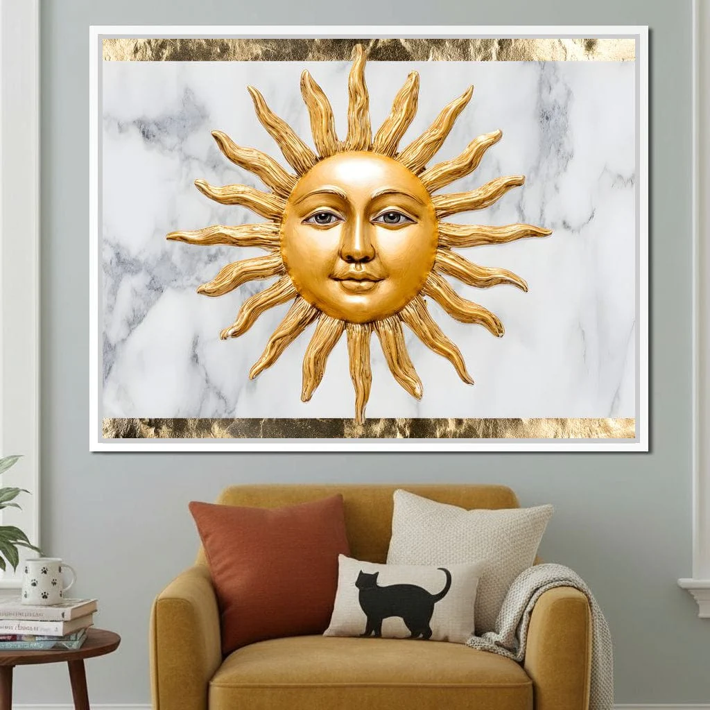Celestial Golden Sunburst Marble - Image 10