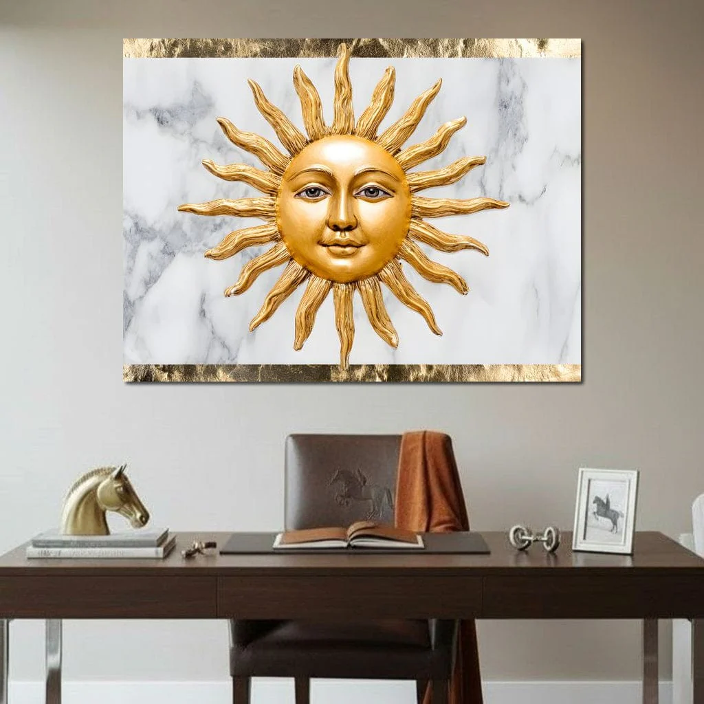Celestial Golden Sunburst Marble - Image 13