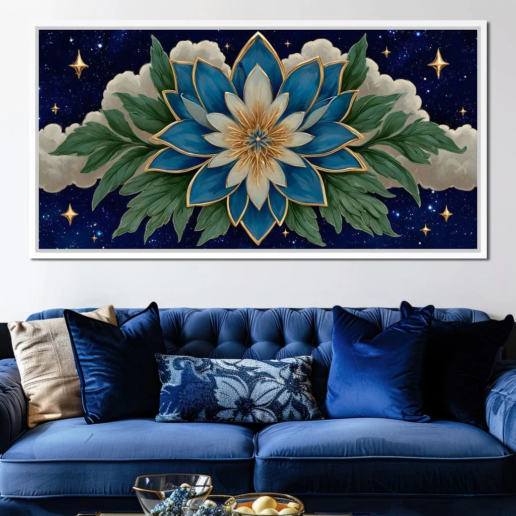 Celestial Lotus Under Cosmic Stars - Image 12