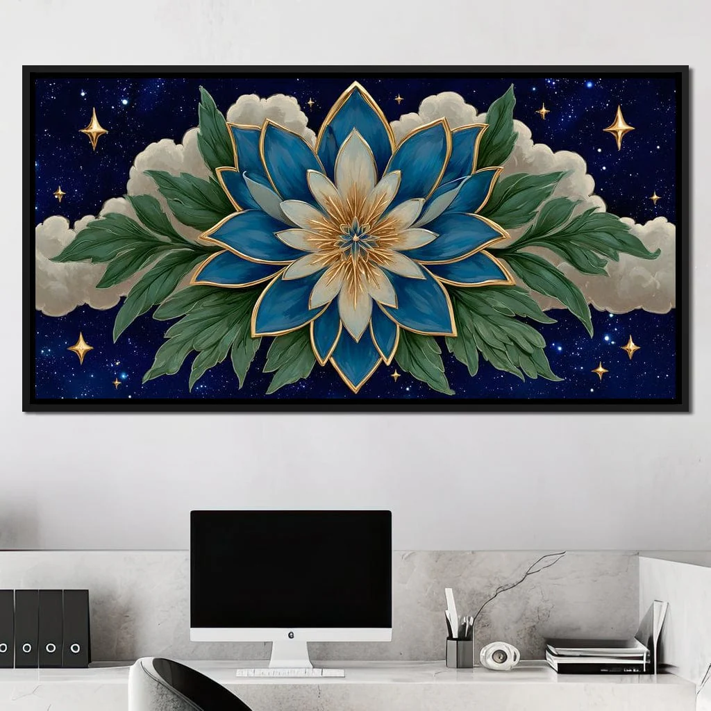 Celestial Lotus Under Cosmic Stars - Image 3