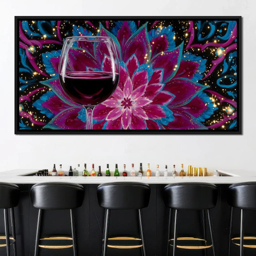 Celestial Petals Wine Mandala - Image 2