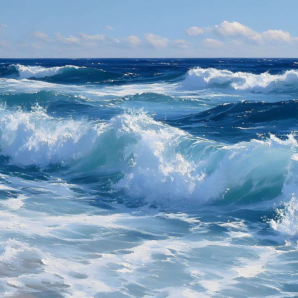 Cerulean Ocean Waves Seascape Dream - Image 15