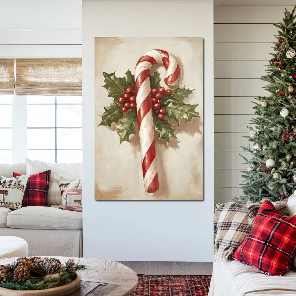Christmas Candy Cane Holly Joy - Image 9