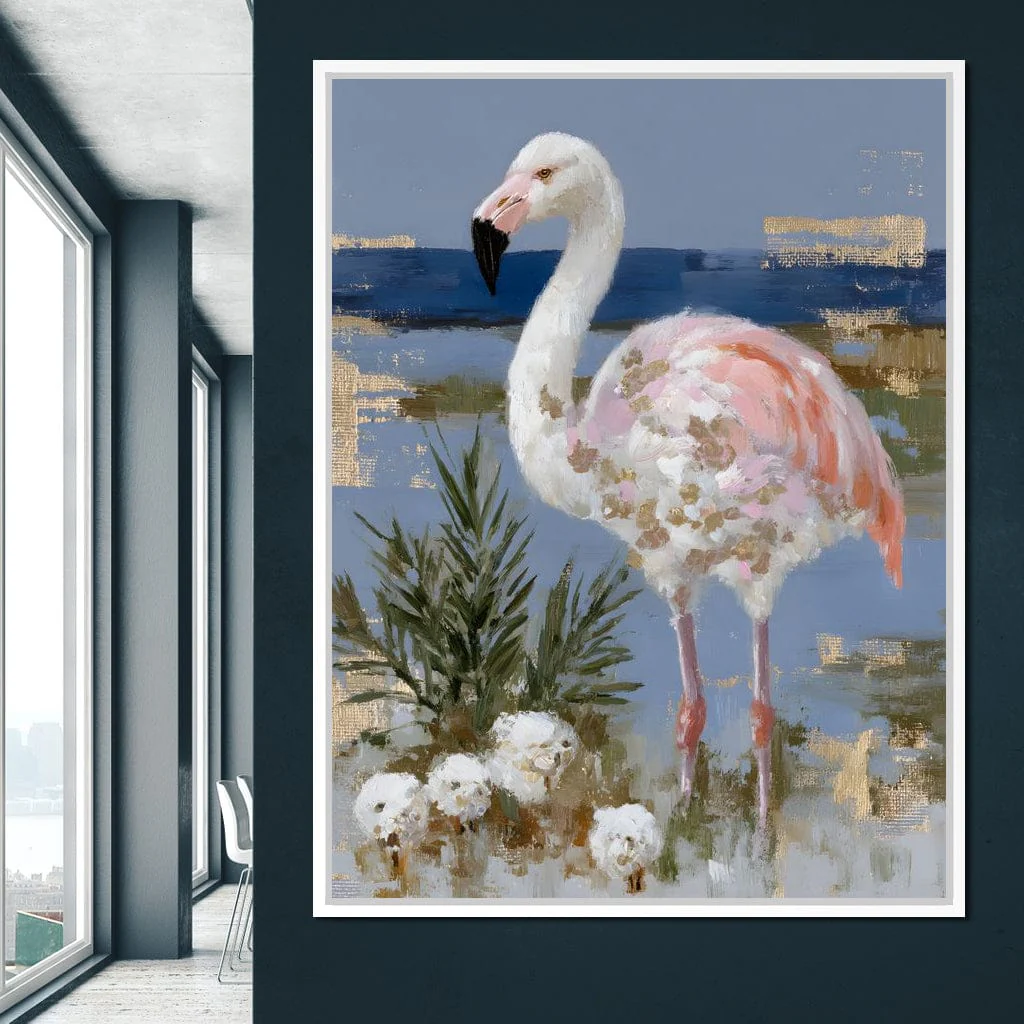 Coastal Flamingo Stillness - Image 2