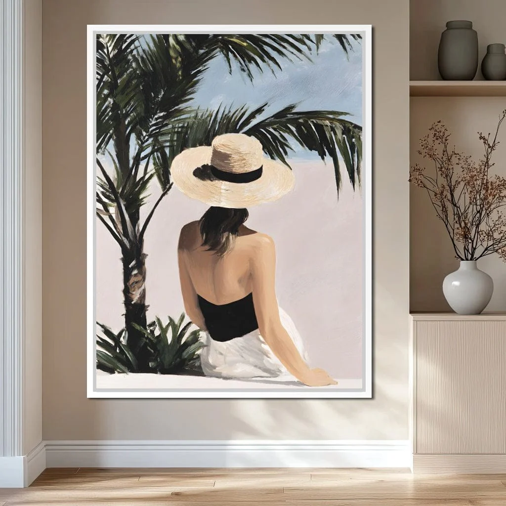 Coastal Palm Retreat Woman Hat - Image 13