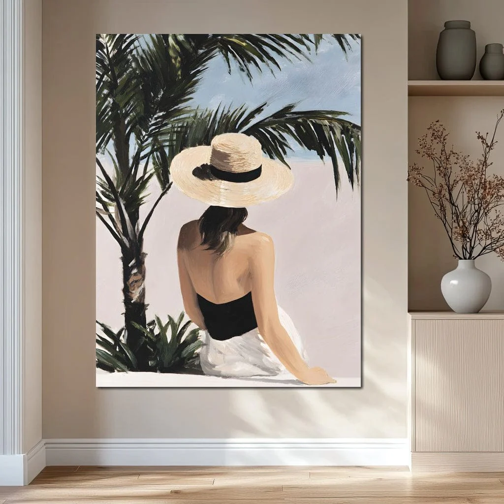 Coastal Palm Retreat Woman Hat - Image 5