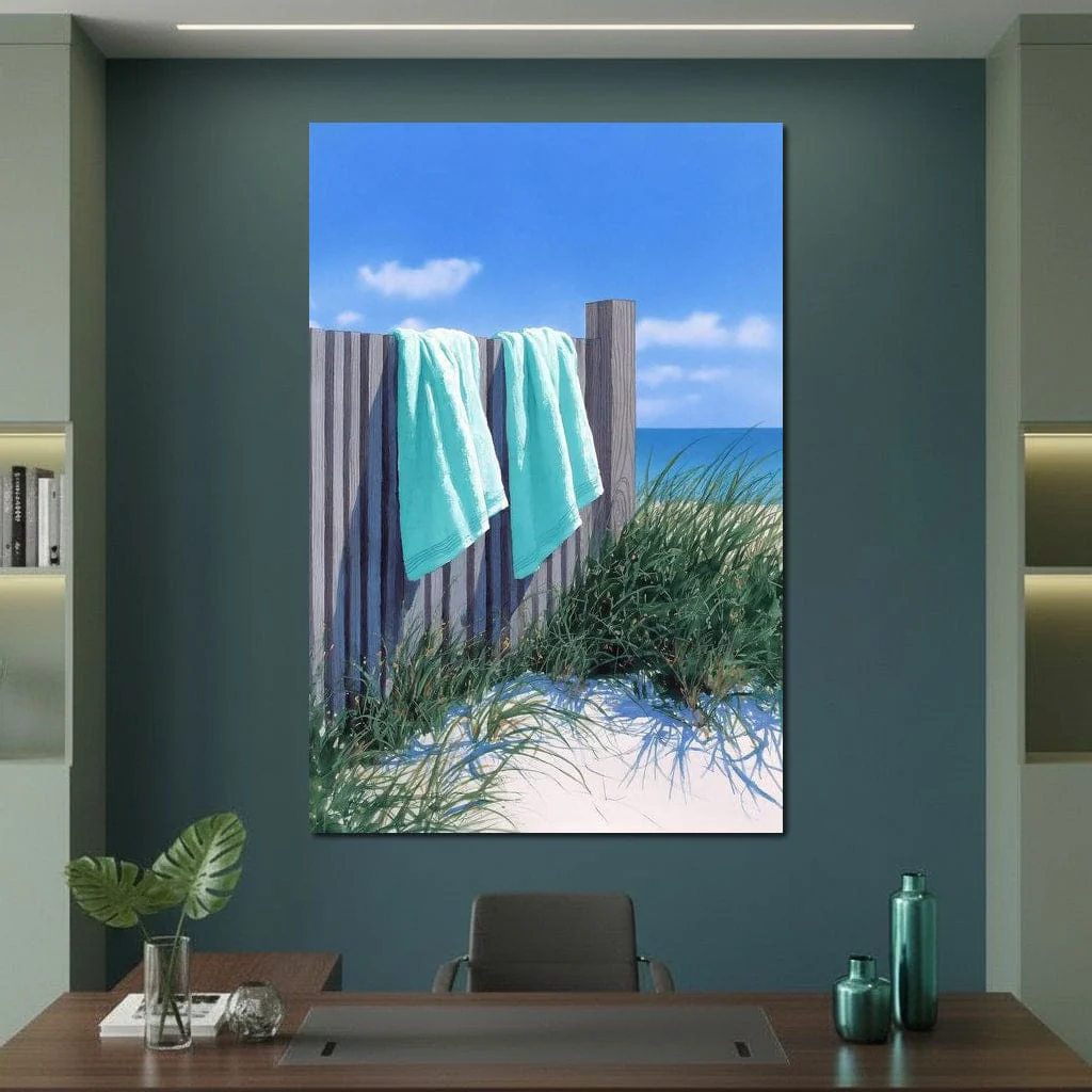 Coastal Towels On Dune Fence - Image 10