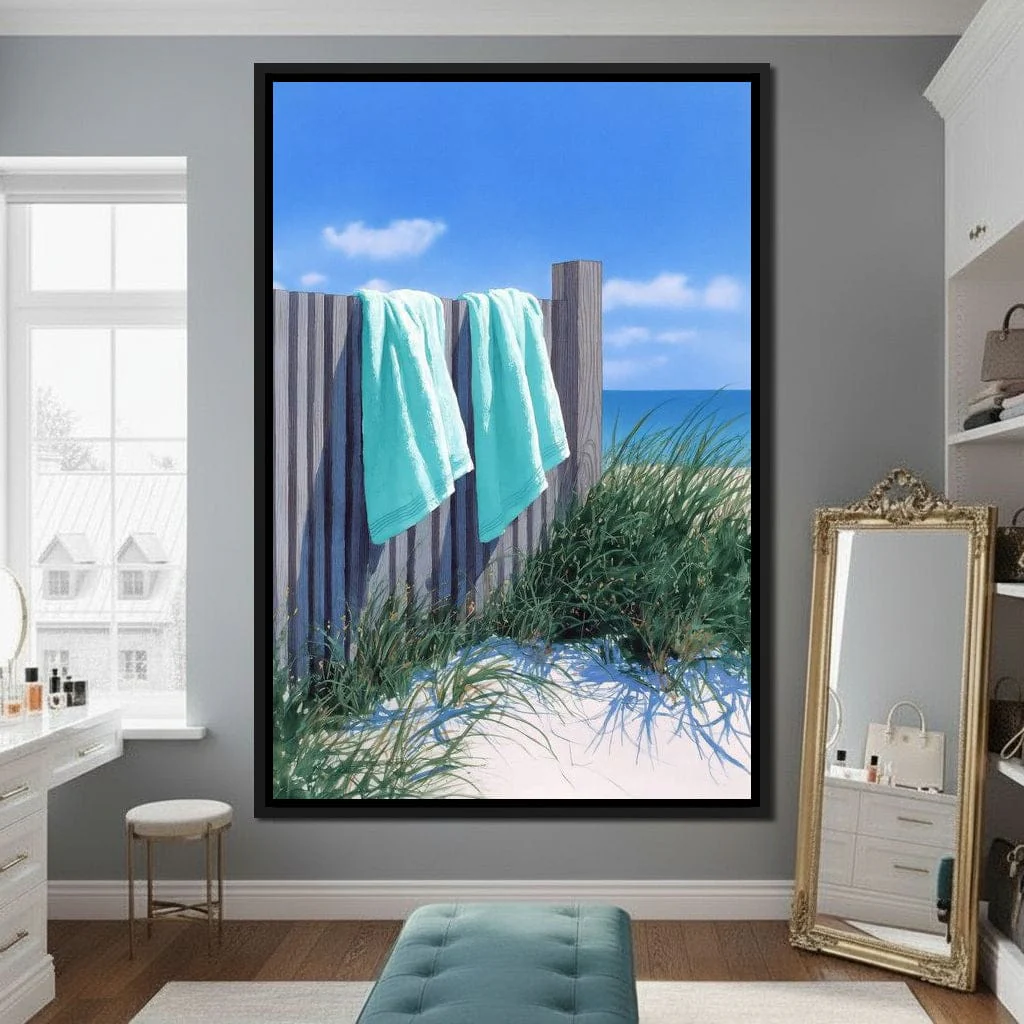 Coastal Towels On Dune Fence - Image 13
