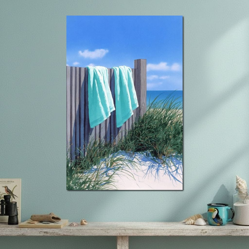 Coastal Towels On Dune Fence - Image 9