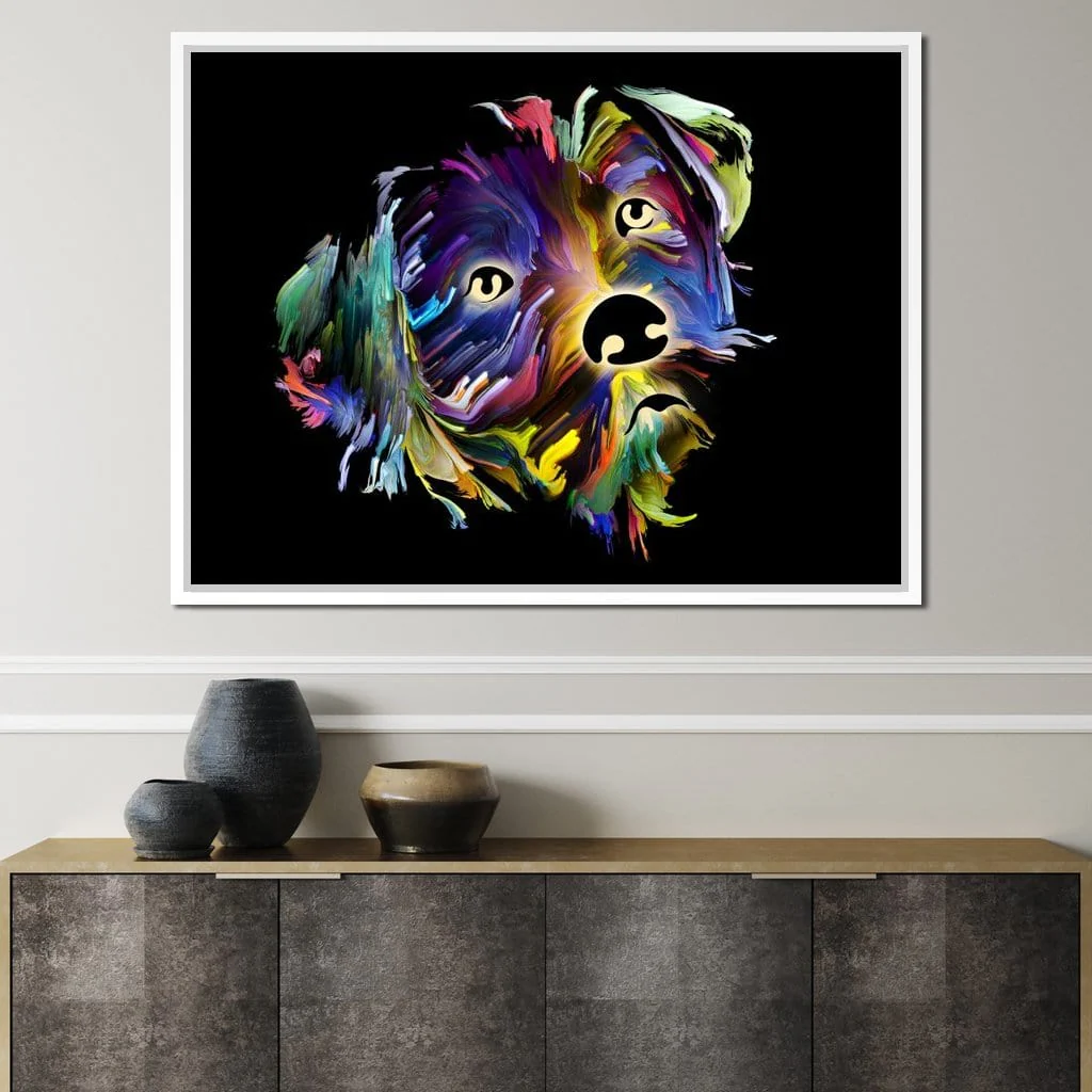 Coloful Dog on Black Background - Image 15