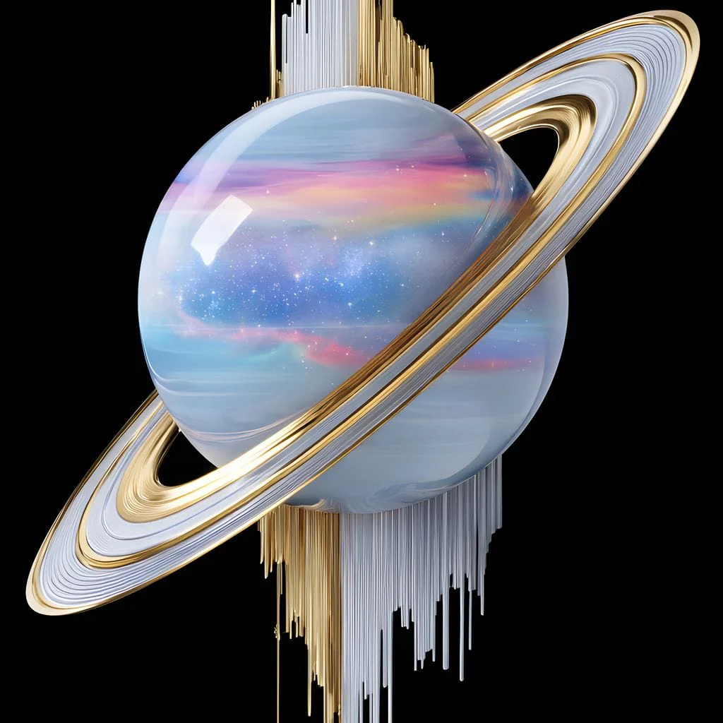 Cosmic Saturn Rings of Radiance - Image 12
