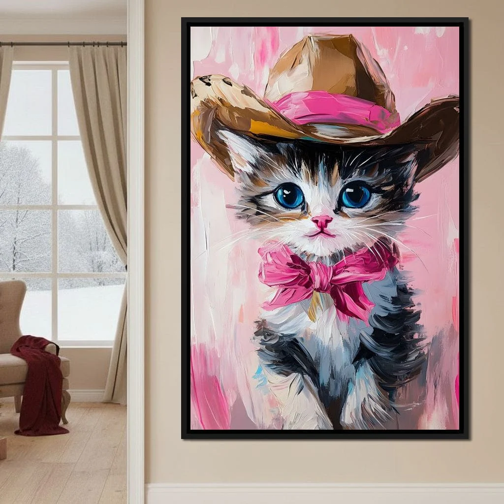 Cowboy Kitten Pink Bow Charm - Image 13
