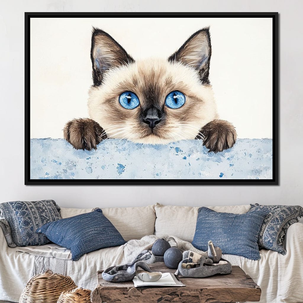 Curious Glance of Feline Eyes