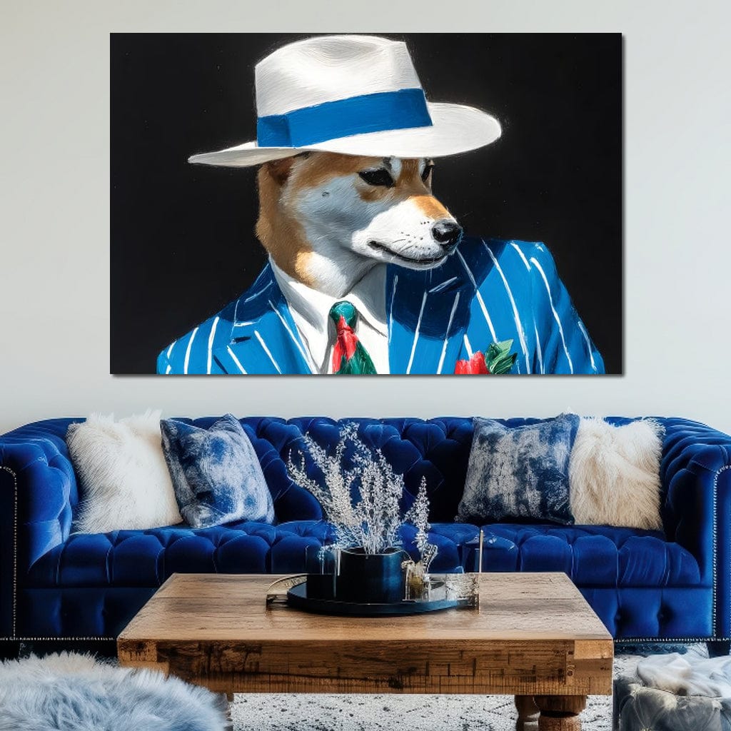 Dapper Canine in Blue Stripes - Image 6